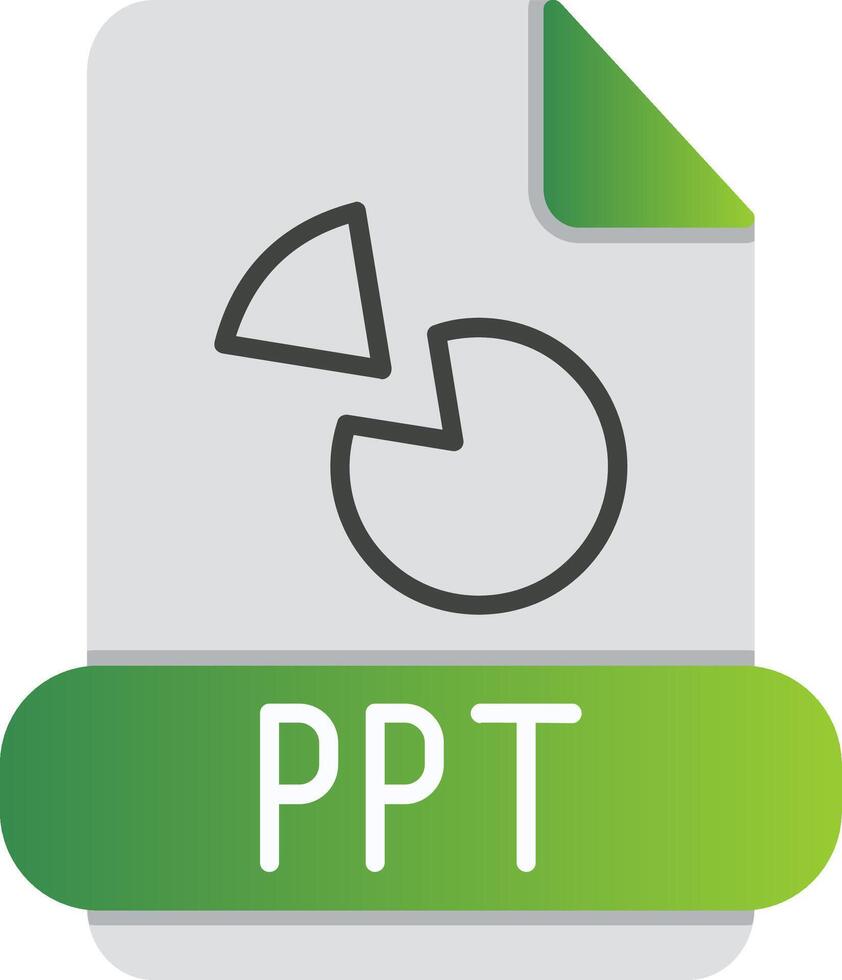 ppt plano degradado icono vector