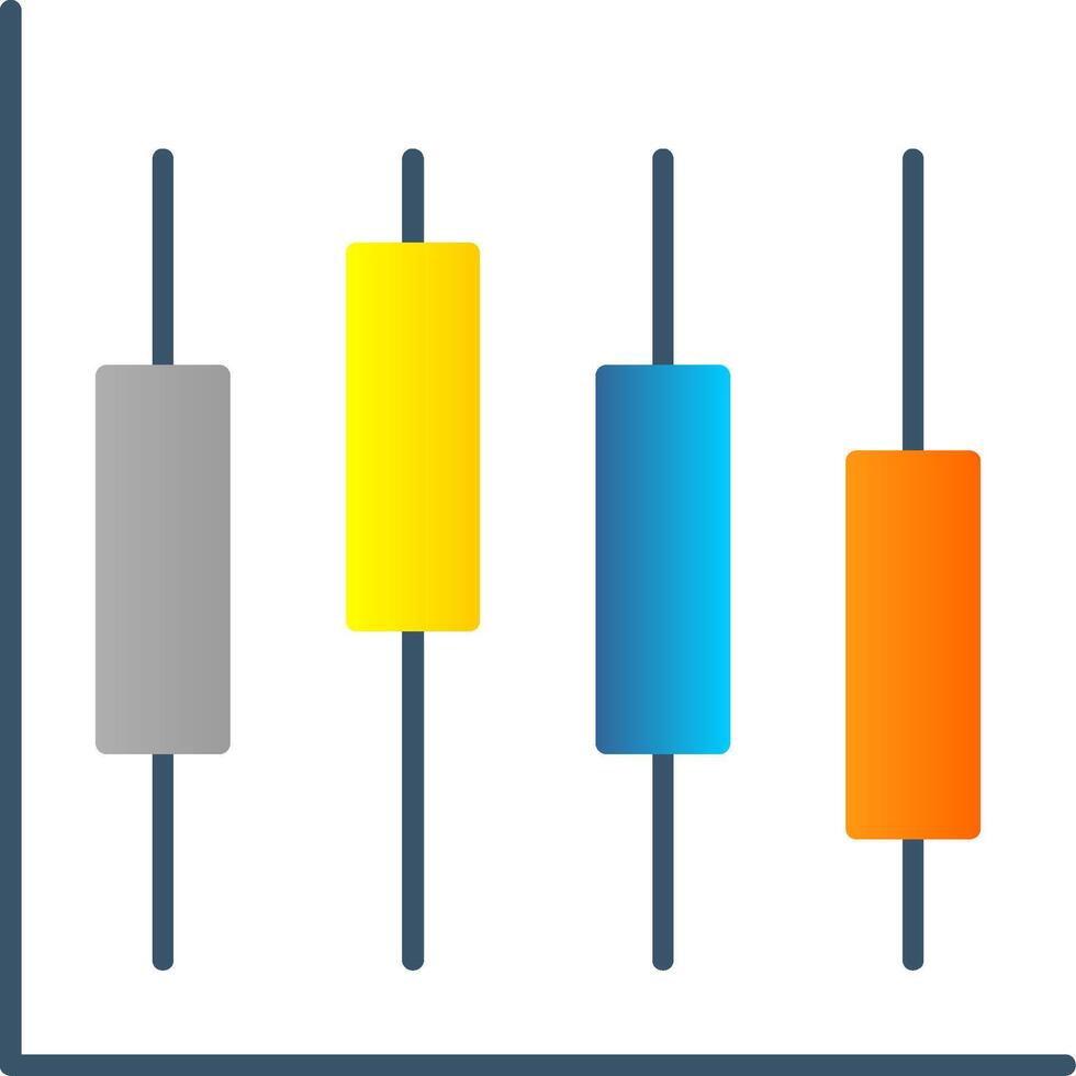 Diagram Flat Gradient  Icon vector