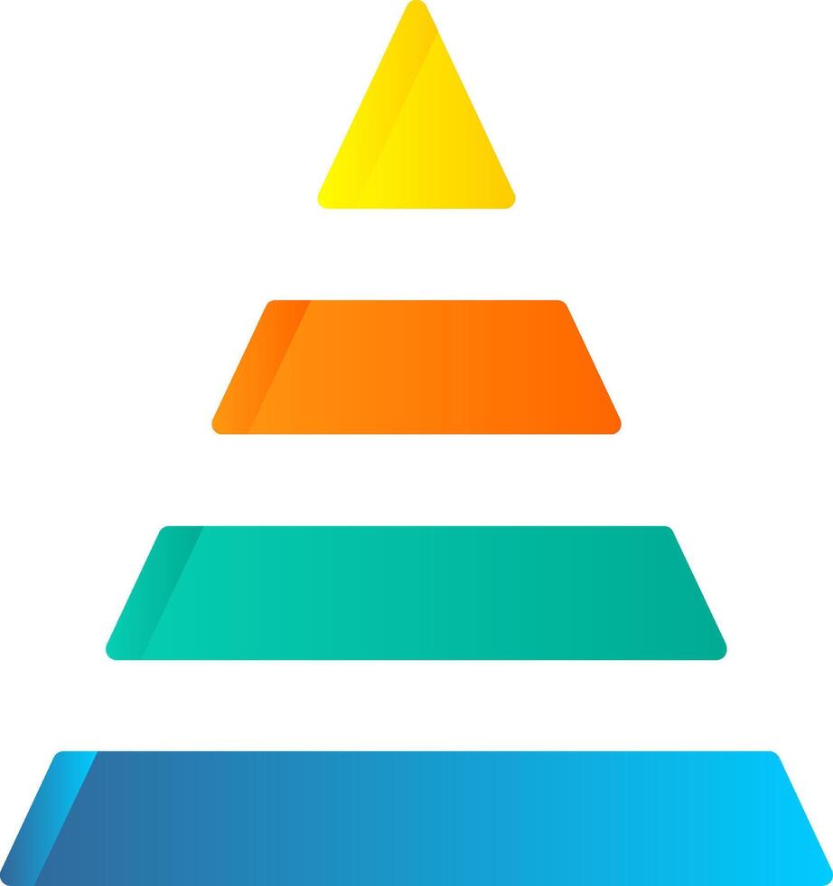 pirámide plano degradado icono vector