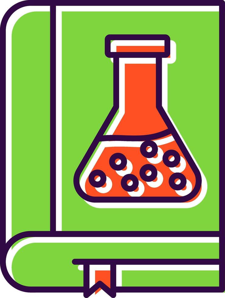 Science Book Filled  Icon vector