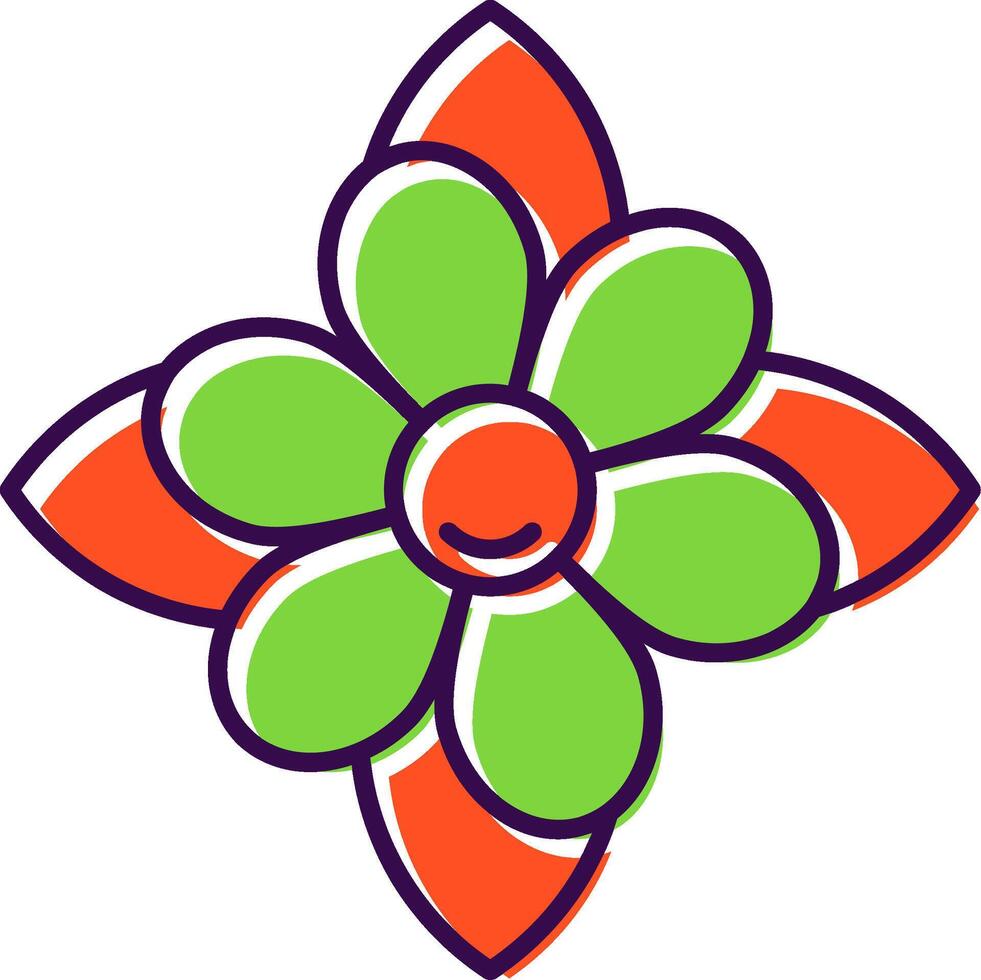 Carnation Filled  Icon vector