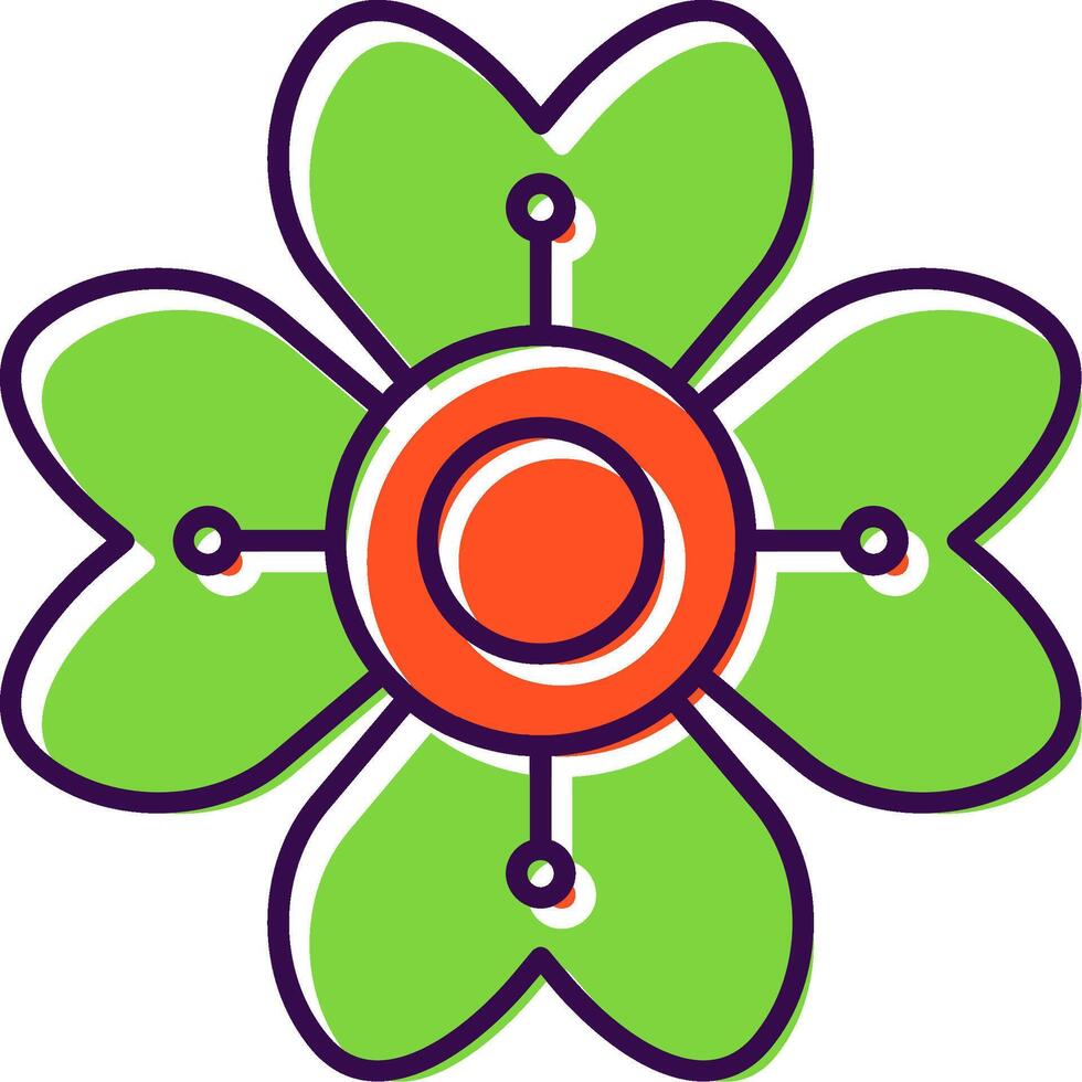 Hydrangea Filled  Icon vector