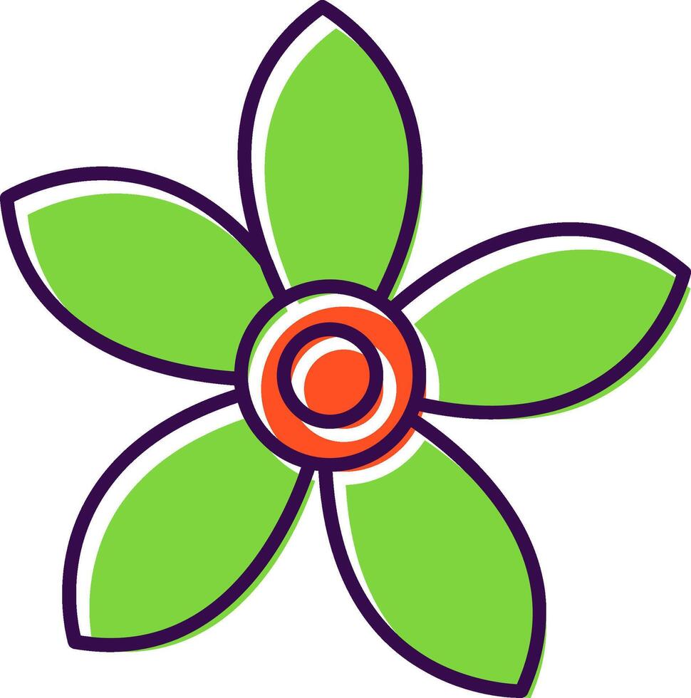 Alpine Forget Me Not Filled  Icon vector