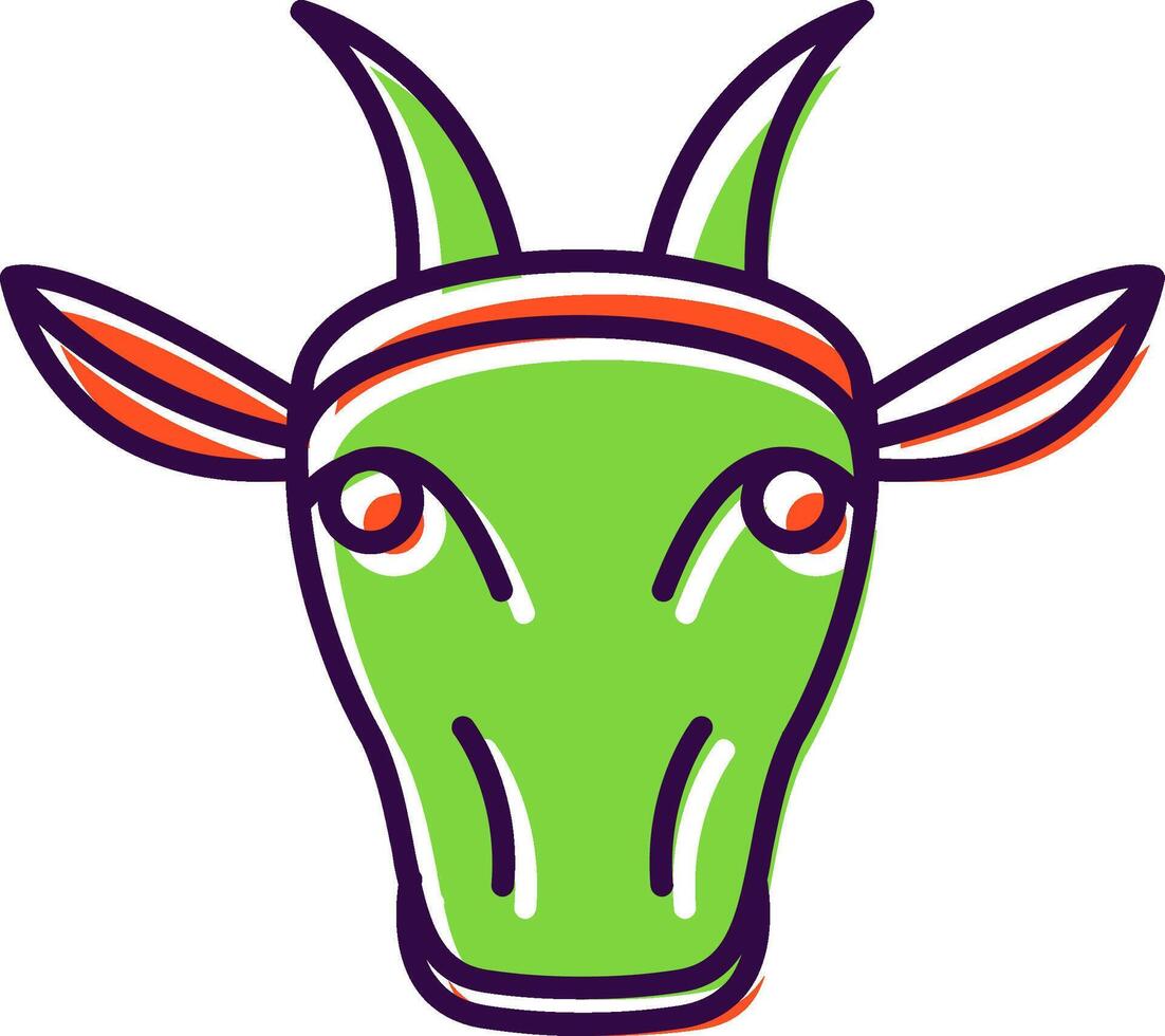 Goat Filled  Icon vector