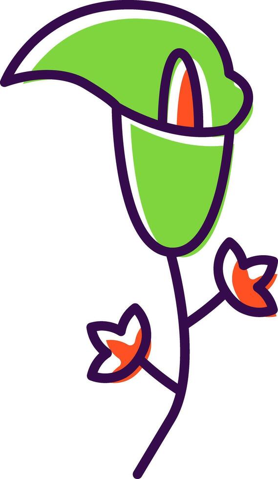 Arum Filled  Icon vector