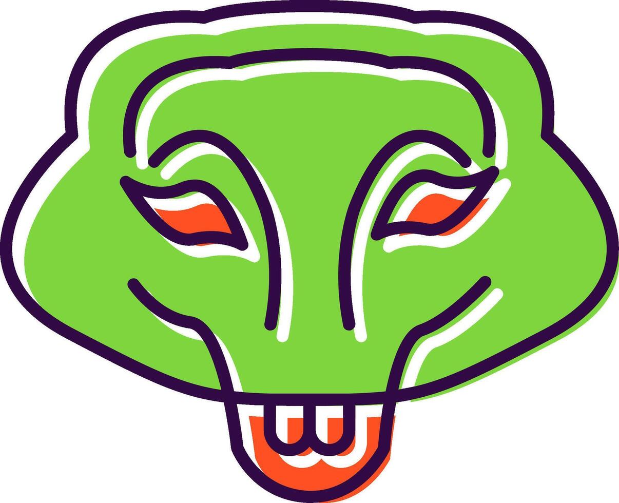 Crocodile Filled  Icon vector