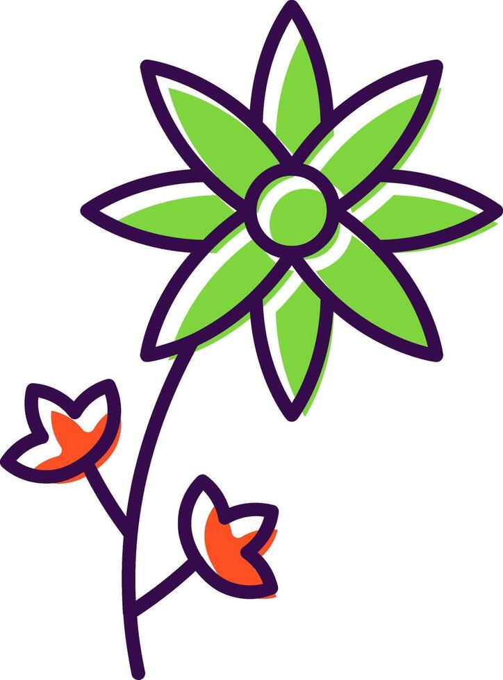 Orchidaceae Filled  Icon vector