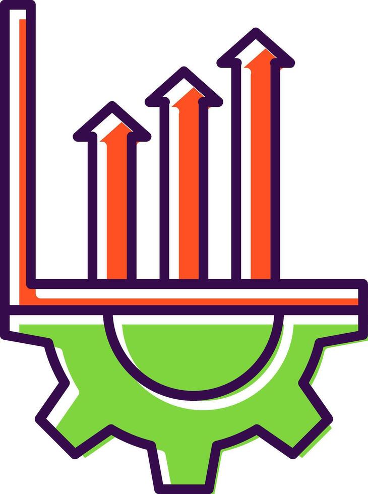 Setting Filled  Icon vector