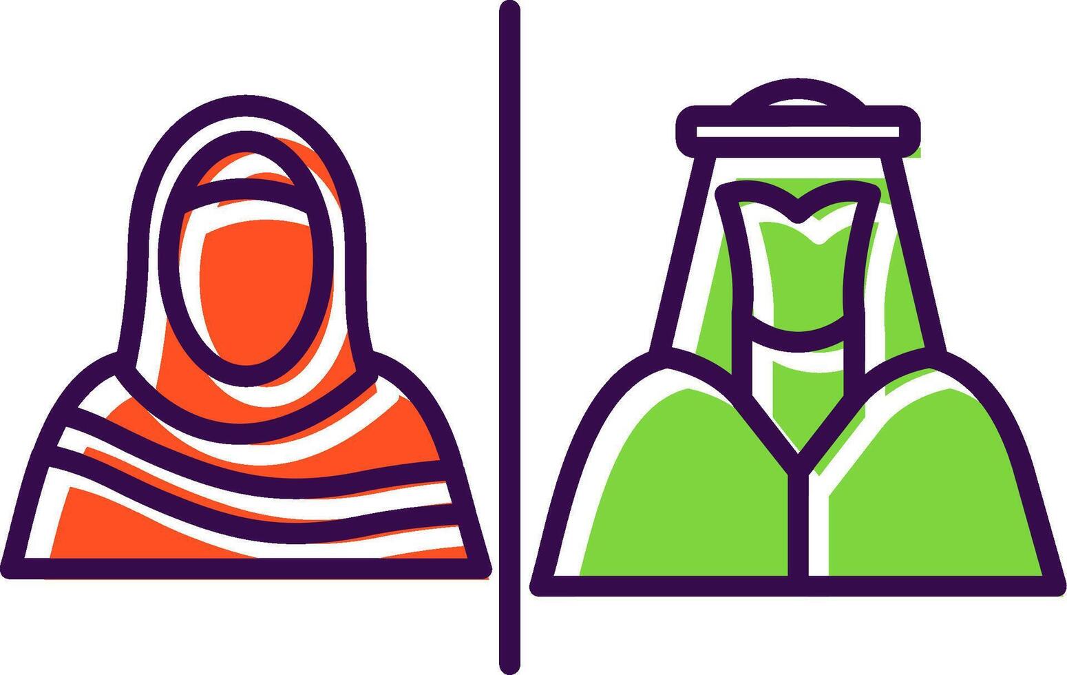 Divorce Filled  Icon vector
