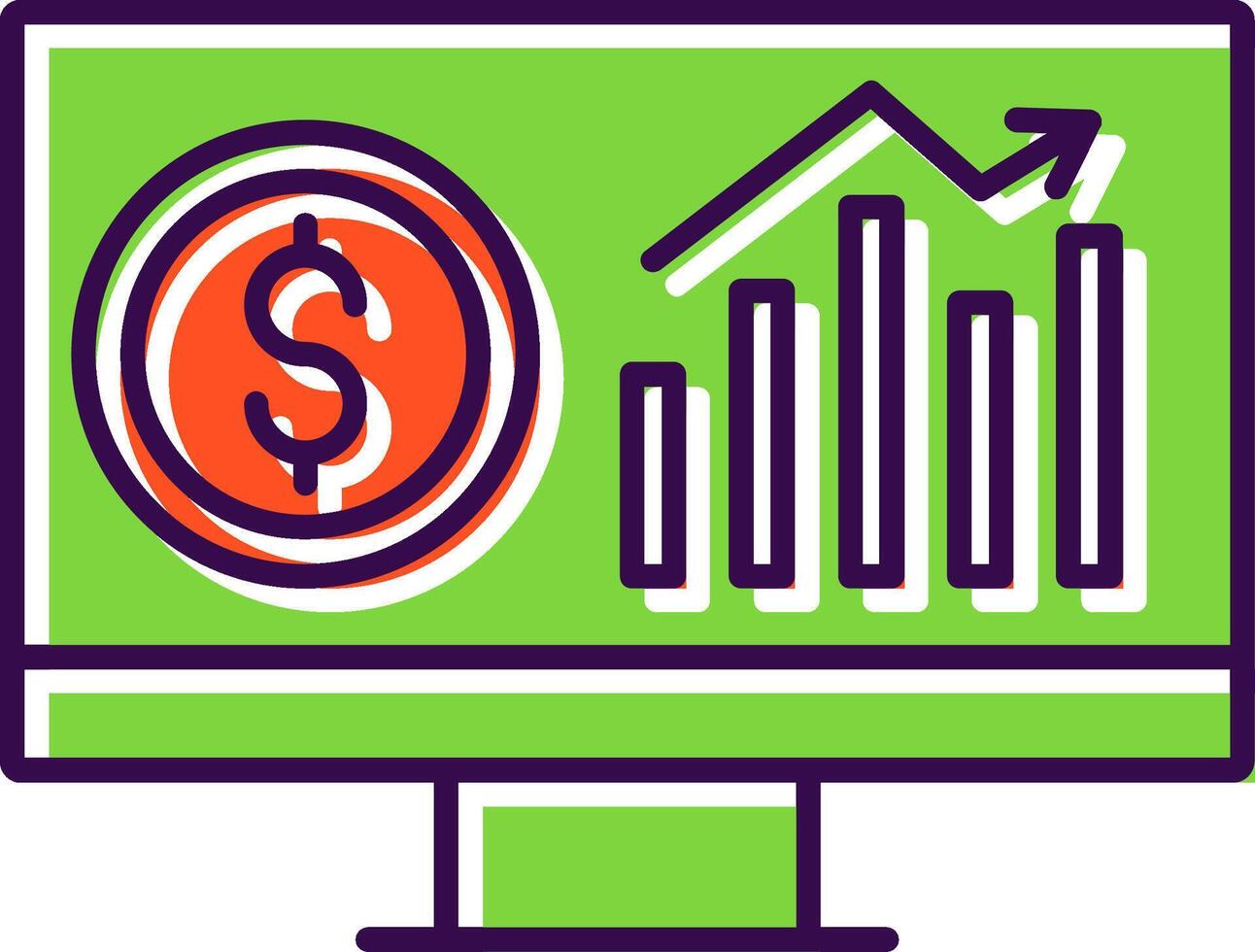 Analytics Filled  Icon vector