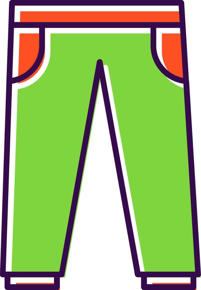 Trousers Filled  Icon vector