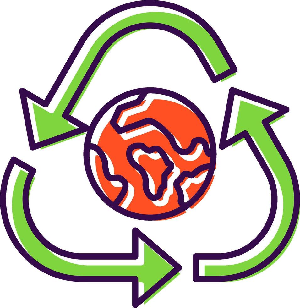 reciclar lleno icono vector