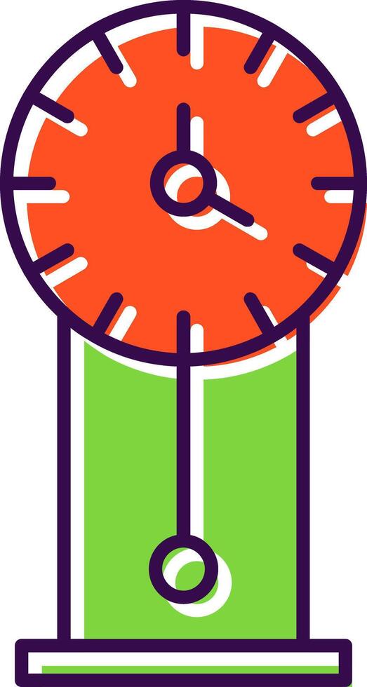 Vintage Clock Filled  Icon vector