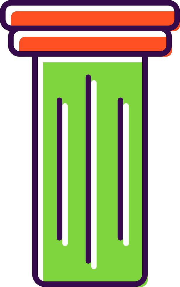 Pillar Filled  Icon vector