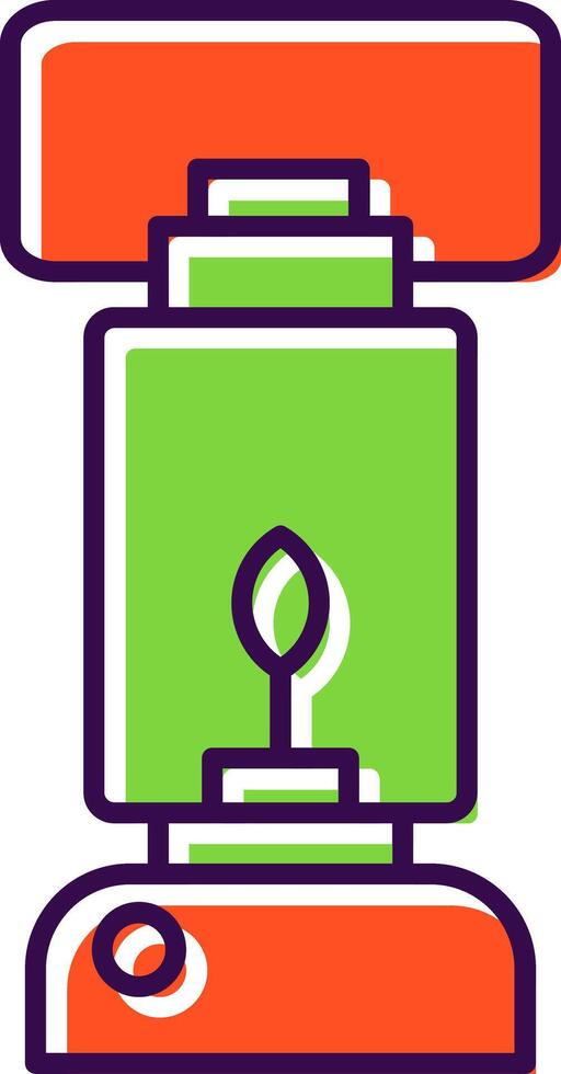 Oil Lamp Filled  Icon vector