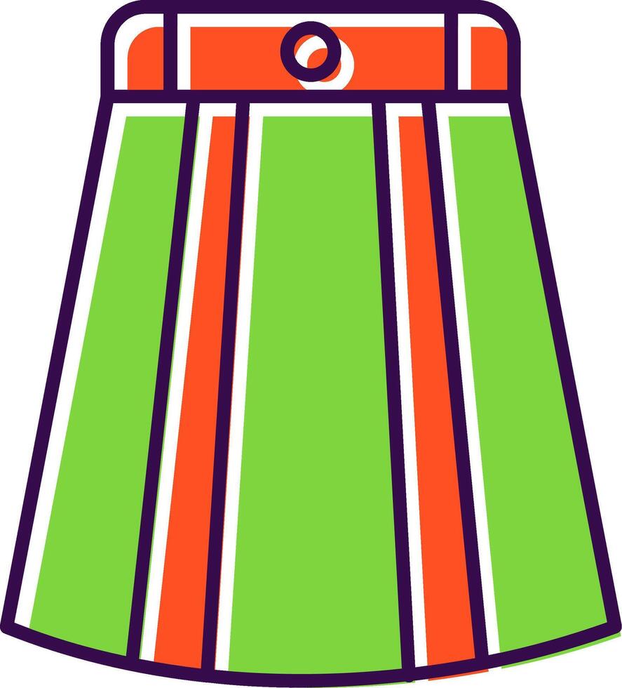 Long Skirt Filled  Icon vector