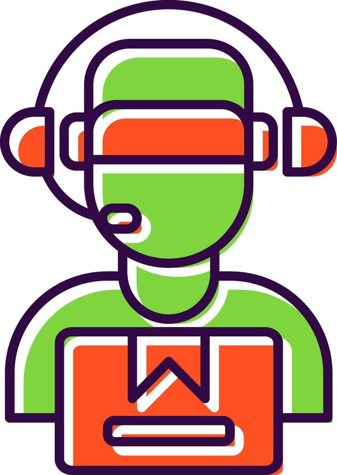 Delivery Courier Filled  Icon vector