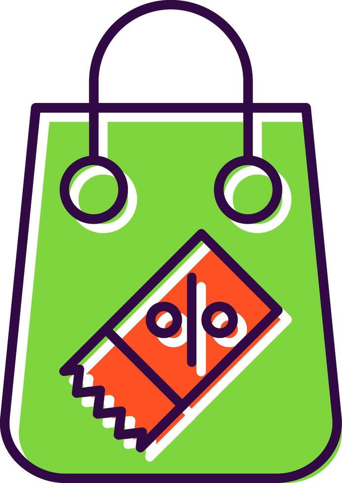 Discount Filled  Icon vector