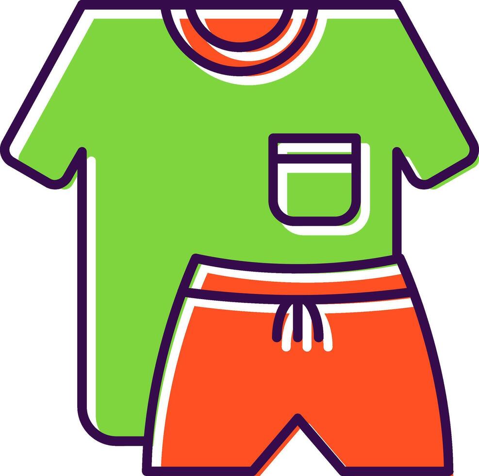 Sport Wear Filled  Icon vector