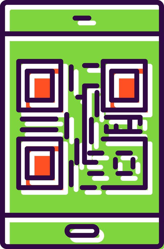 Qr Code Filled  Icon vector