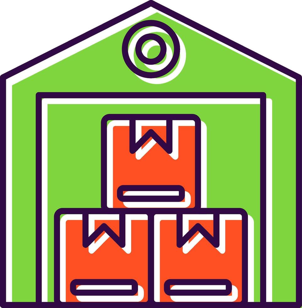 Warehouse Filled  Icon vector