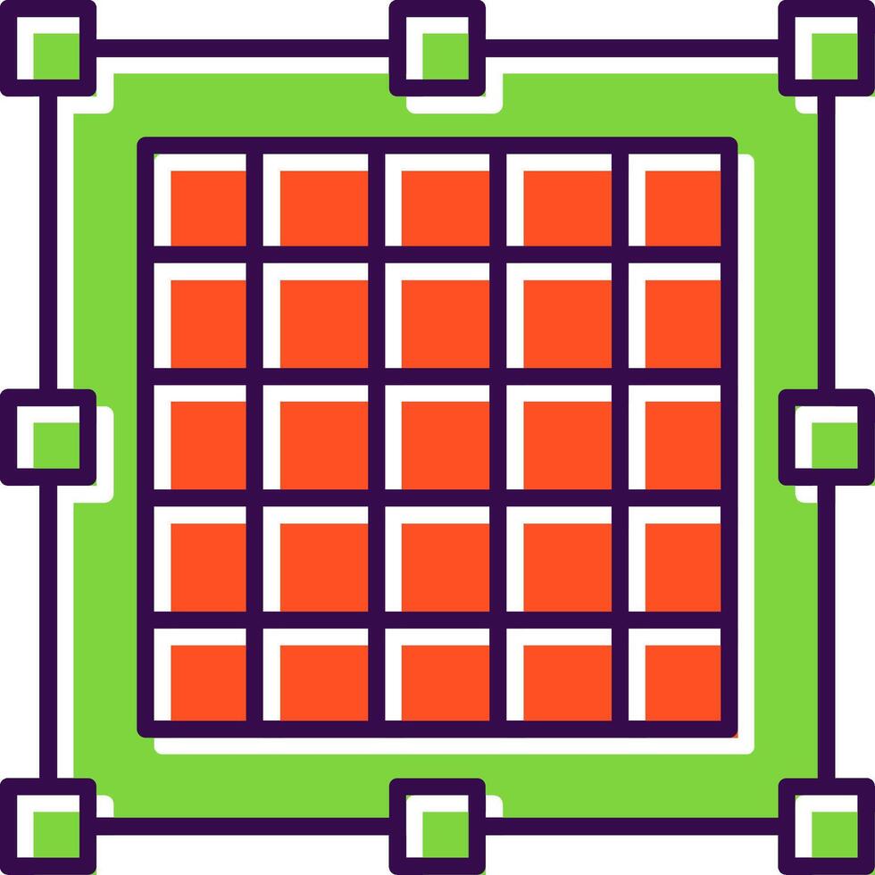Grid Filled  Icon vector