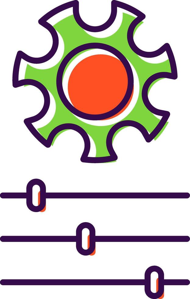 Gear Filled  Icon vector