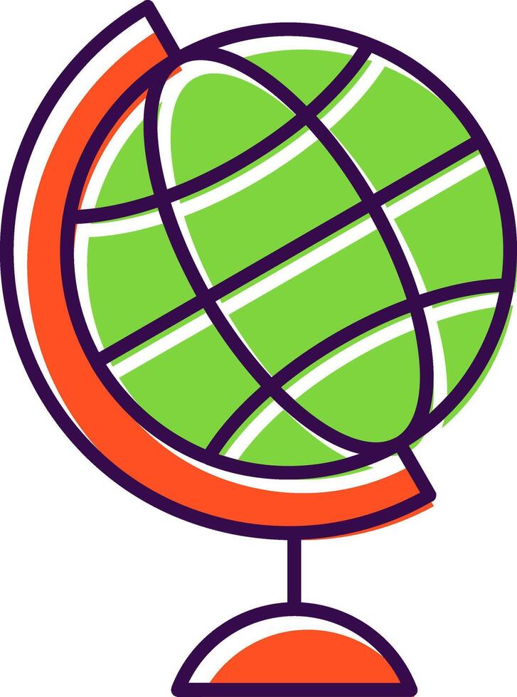 Globe Filled  Icon vector