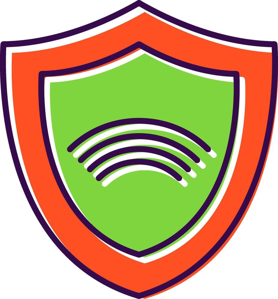 Shield Filled  Icon vector