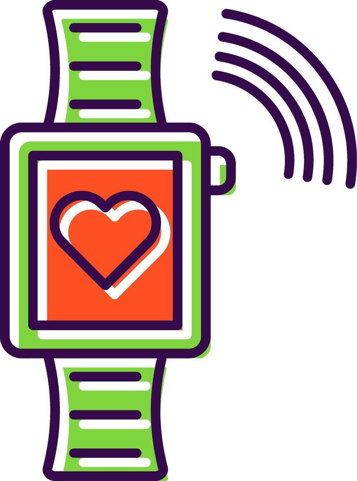 Smartwatch Filled  Icon vector