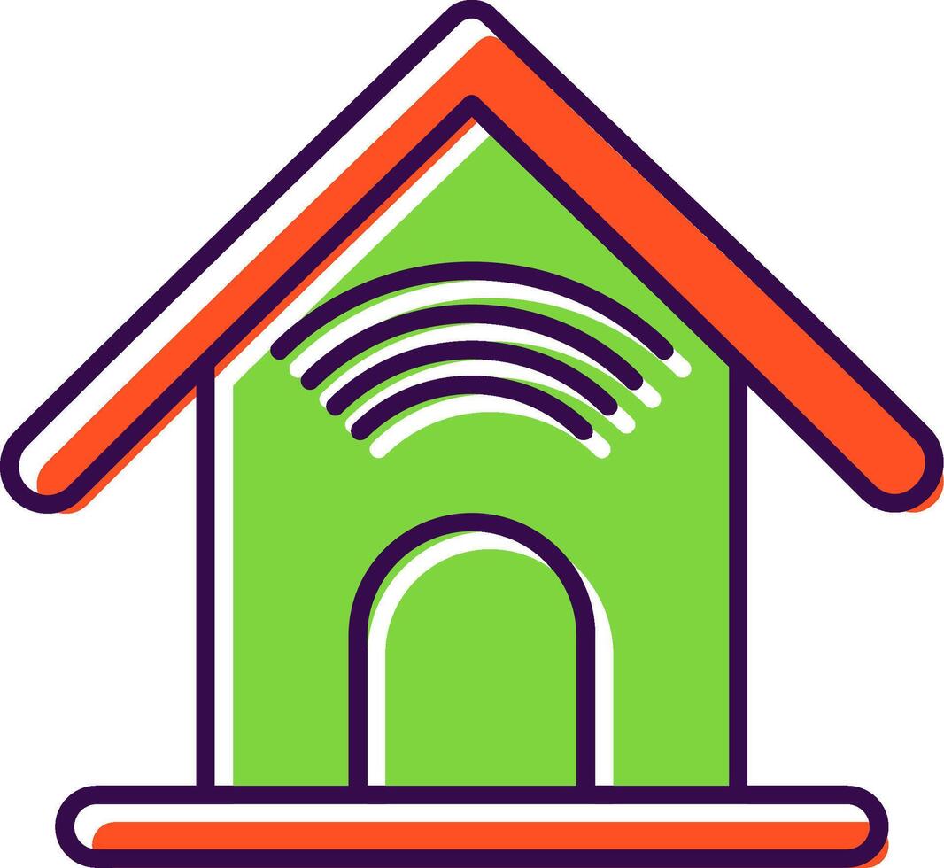 Smart Home Filled  Icon vector