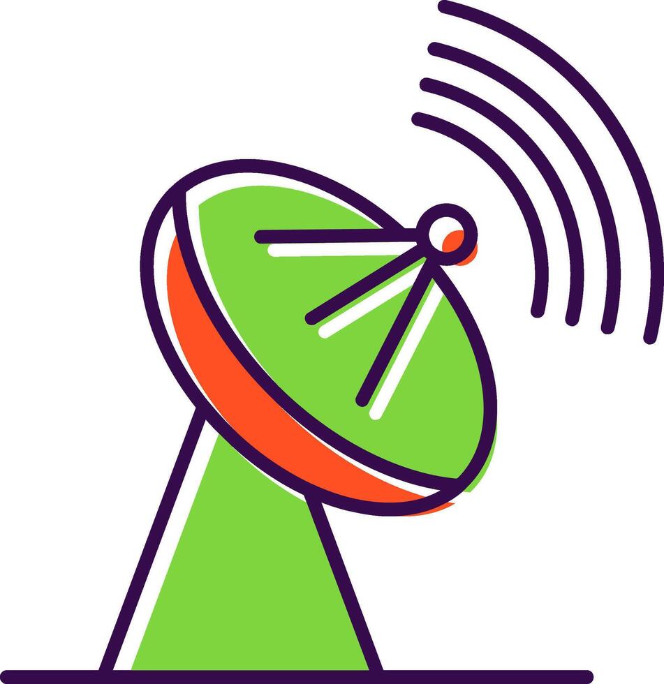 Parabolic Dishes Filled  Icon vector
