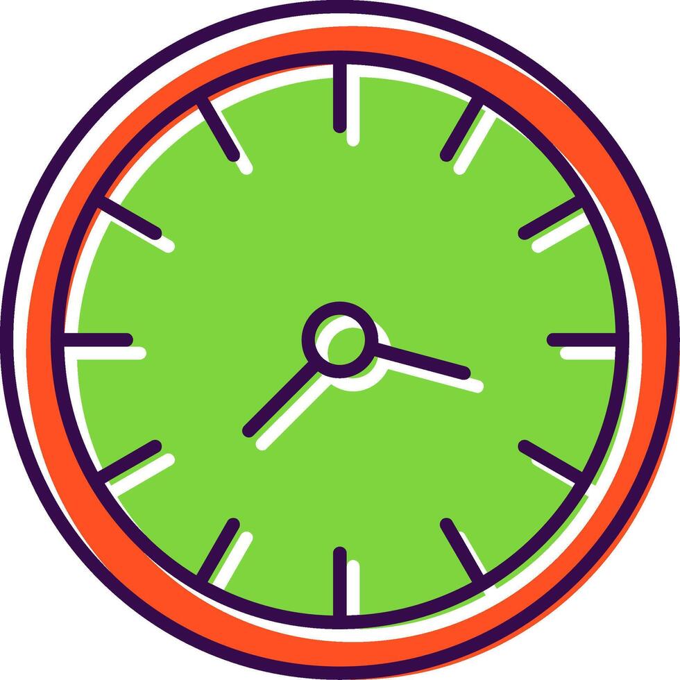 reloj lleno icono vector