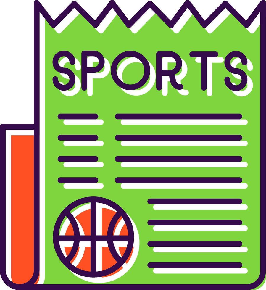 Sports News Filled  Icon vector