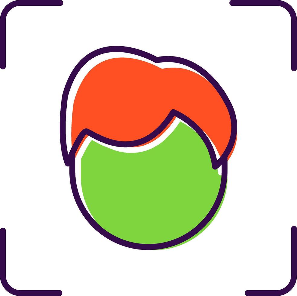 Face Scan Filled  Icon vector