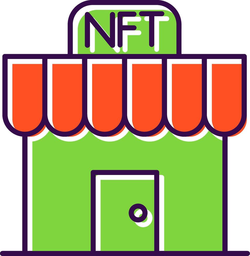 Shop Filled  Icon vector