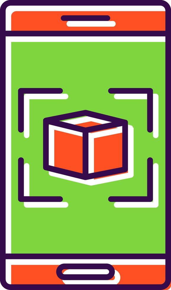 Augmented Reality Filled  Icon vector