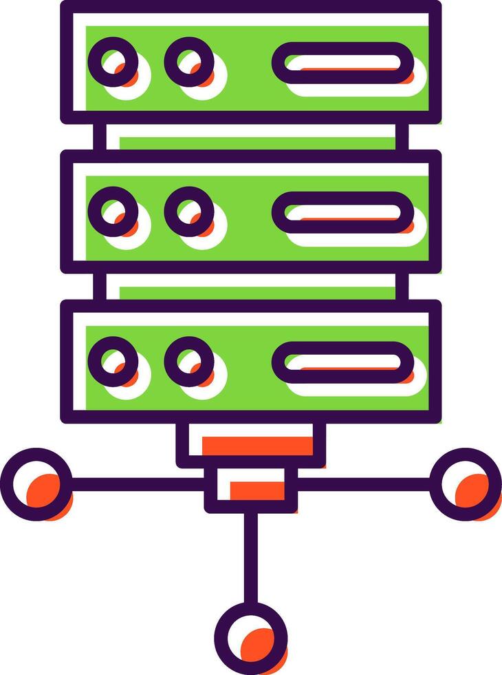 Server Filled  Icon vector