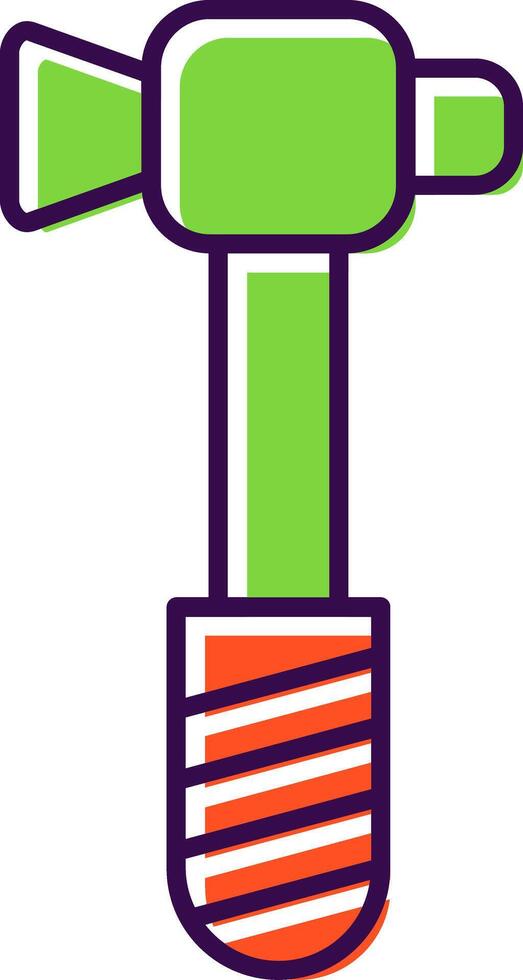 Hammer Filled  Icon vector