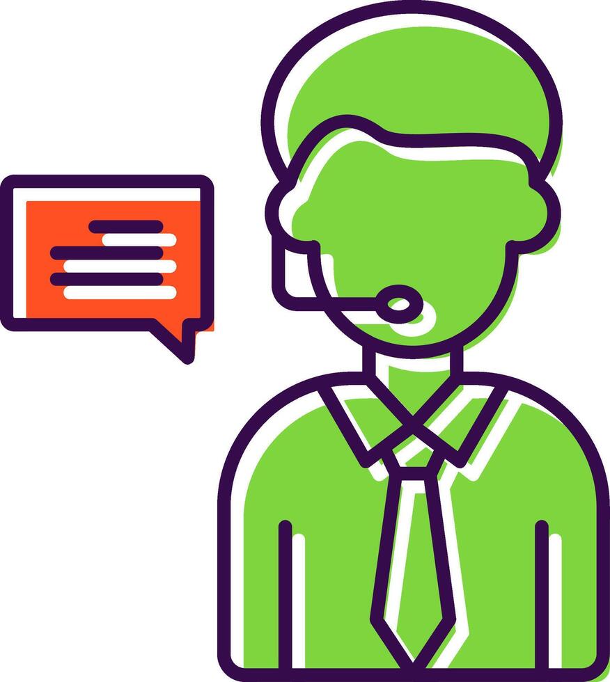 Repoter Filled  Icon vector