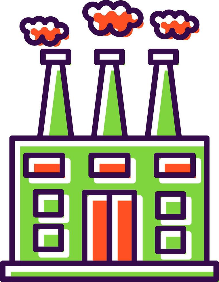 Factory Filled  Icon vector