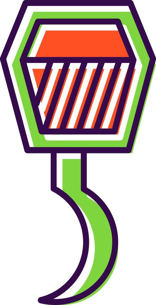 Hook Filled  Icon vector