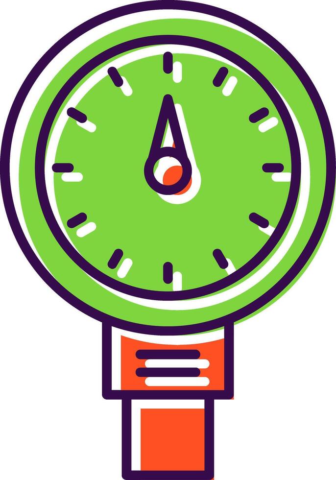 Meter Filled  Icon vector