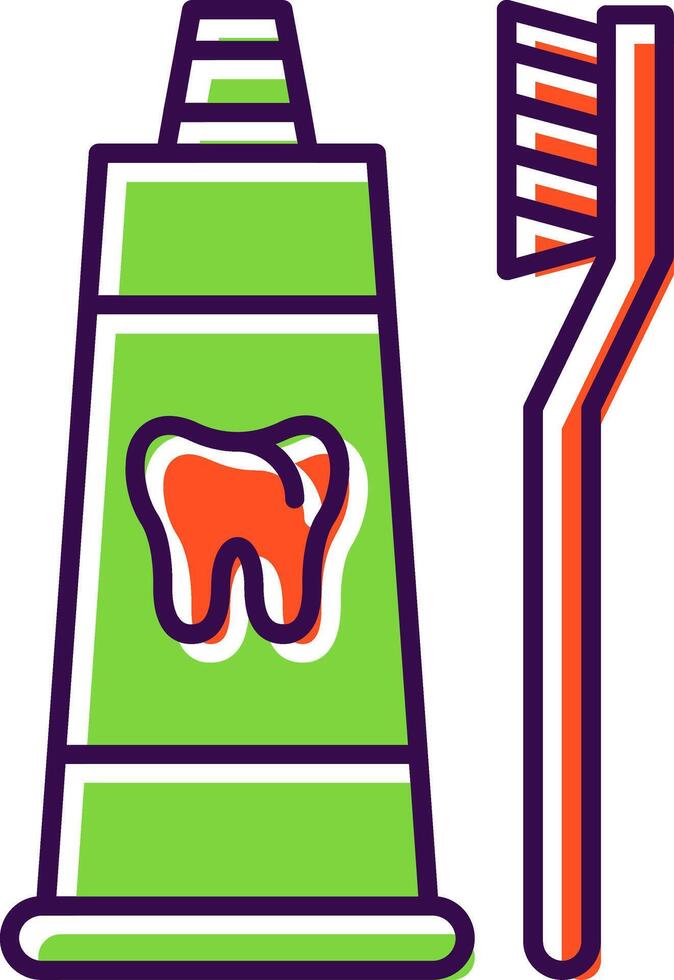 Toothpaste Filled  Icon vector