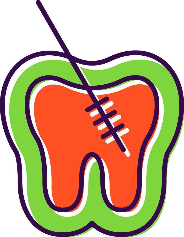 Root Canal Filled  Icon vector