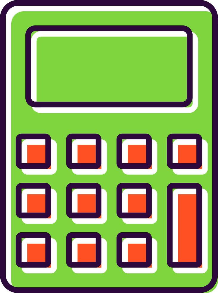 Calculator Filled  Icon vector