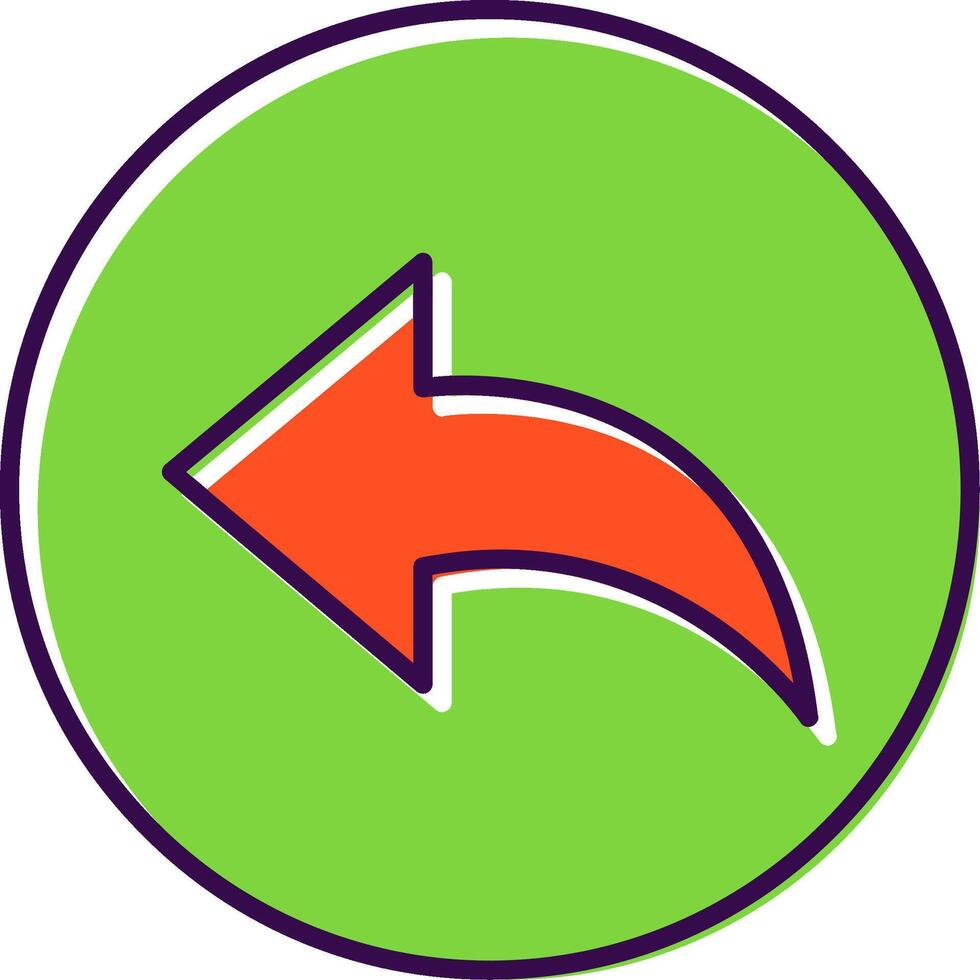 Previous Filled  Icon vector