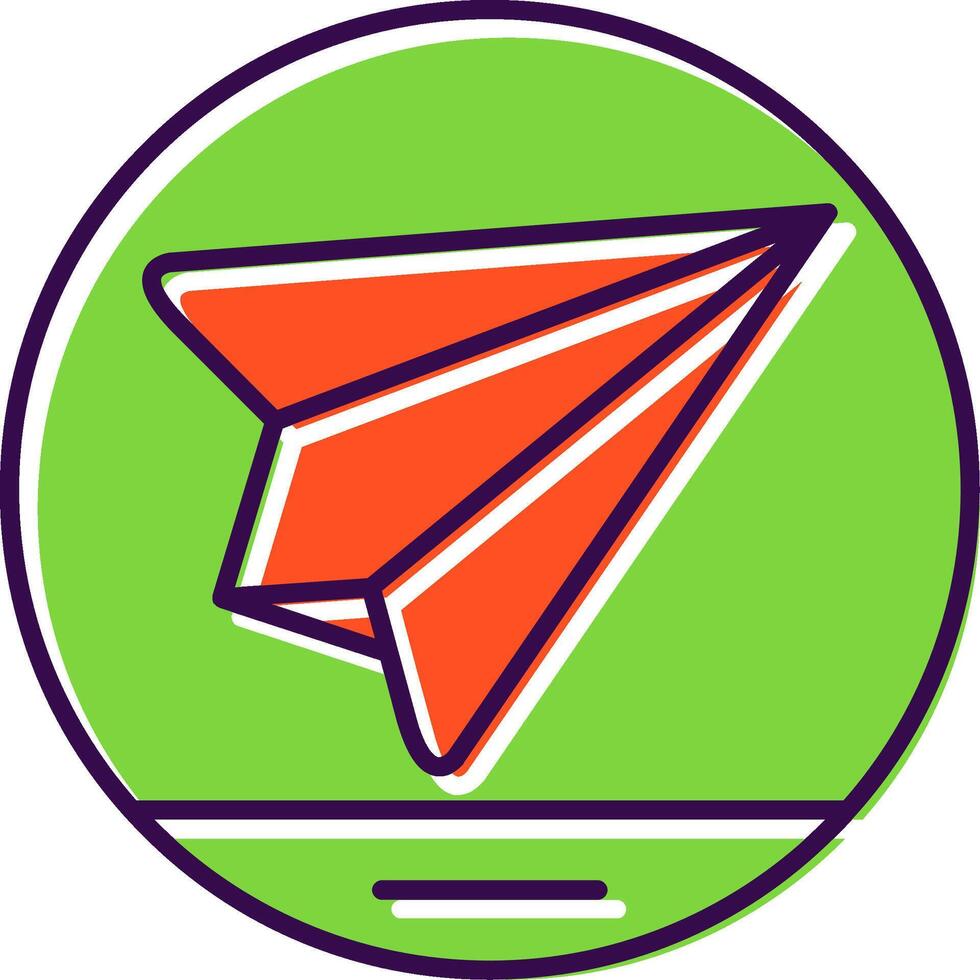Paper Plane Filled  Icon vector