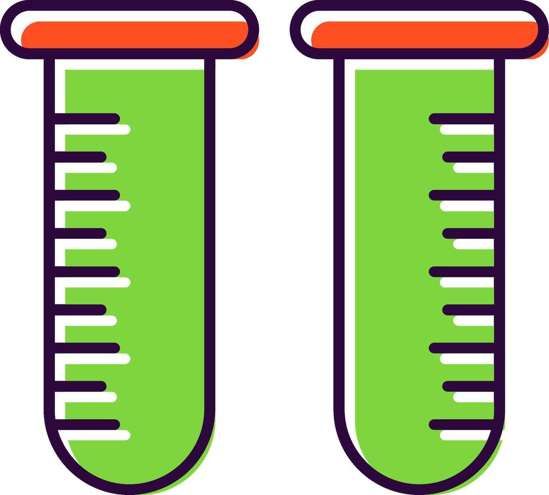 Test Tube Filled  Icon vector
