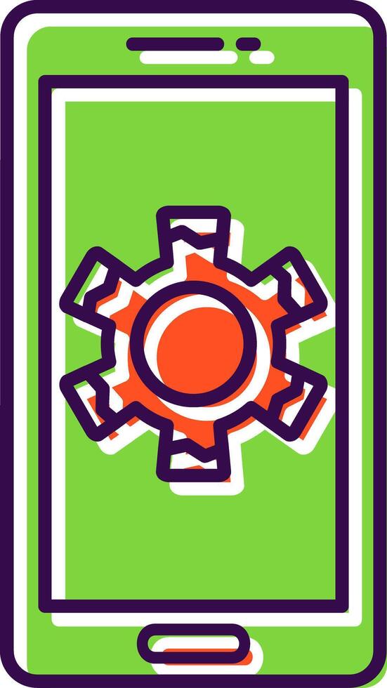 Setting Filled  Icon vector